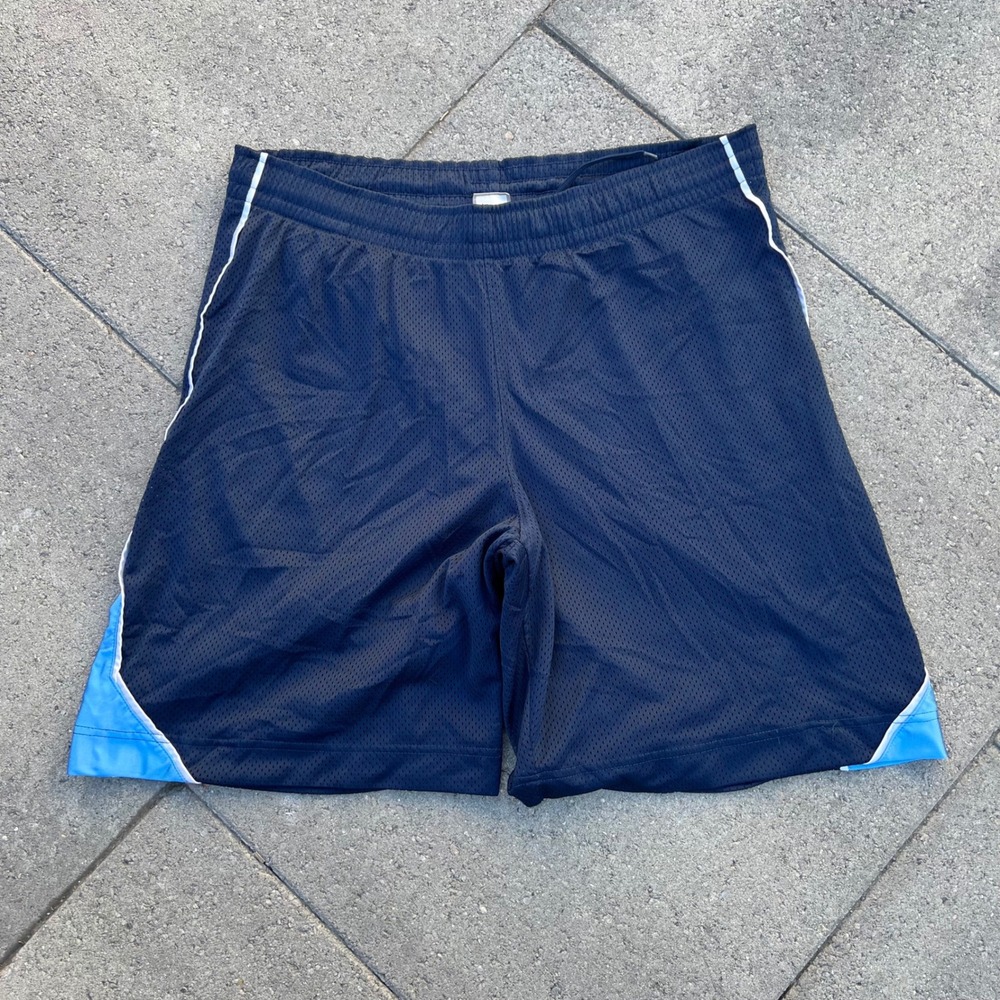 Nike Mens Mesh Basketball Shorts Navy Blue Light Blue White Large